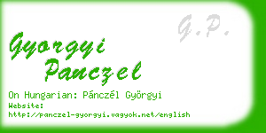 gyorgyi panczel business card